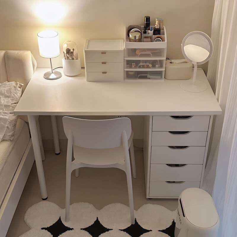 Home office desk with drawers, student writing desk, computer desk, simple modern white dressing table, study desk, writing desk Home office desk with drawers, student writing desk, computer desk, simple modern white dressing table, study desk, writing desk