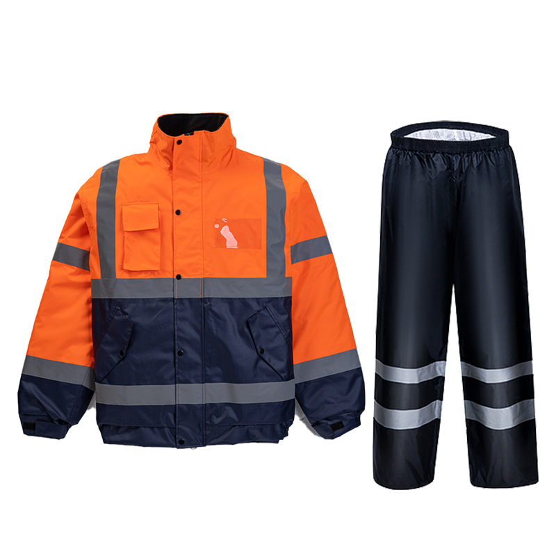 División chaqueta de lluvia reflectiva chaqueta de lluvia pantalones de lluvia conjunto de transporte al aire libre de servicio sanitario chaqueta de lluvia algodón chaqueta de lluvia para automóviles eléctricos