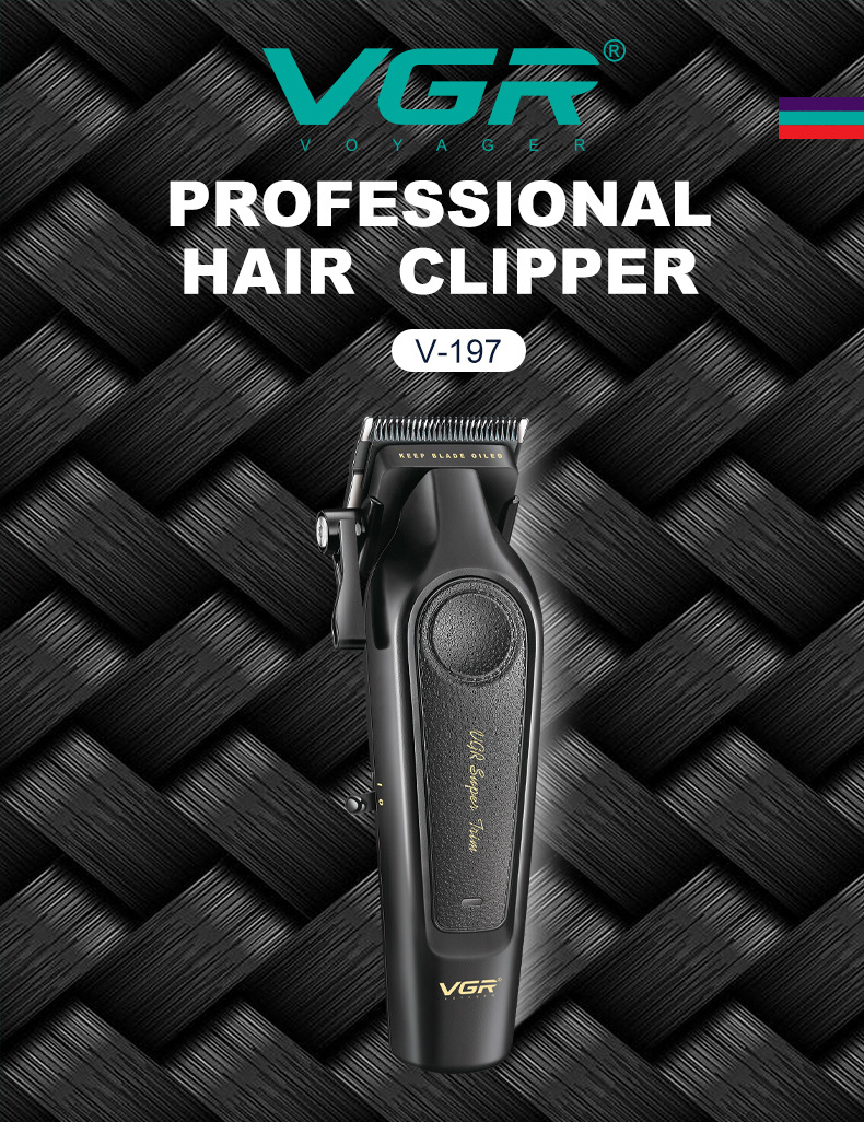 Electric Hair Clipper Salon Style Gradient Hair Trimmer Rechargeable_voghion.com