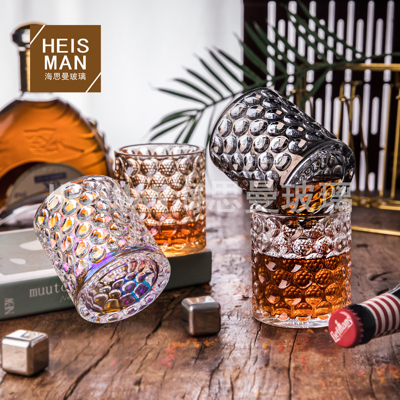 Dreamy Pearl Point Whiskey Glass Cup, Popular Instagram Colorful Glass Cup, Multifunctional Water Cup, Liquor Cup, Wholesale