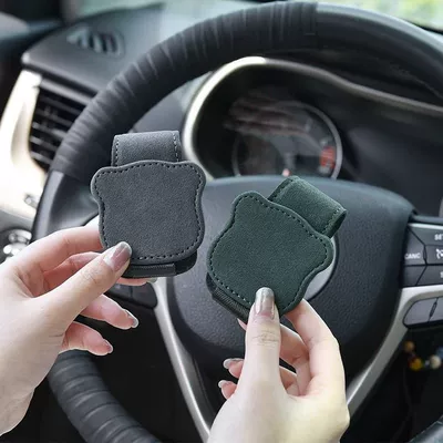 Car Glasses Clip/Bill Clip Interior Leather Storage Clip Car