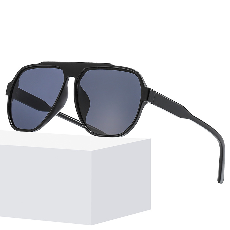 Nuevas gafas de sol de montura grande de moda Celebridades de Internet tiro callejero todo fósforo espejo de sapo hombres y mujeres gafas de sol de moda Europa y América transfronteriza