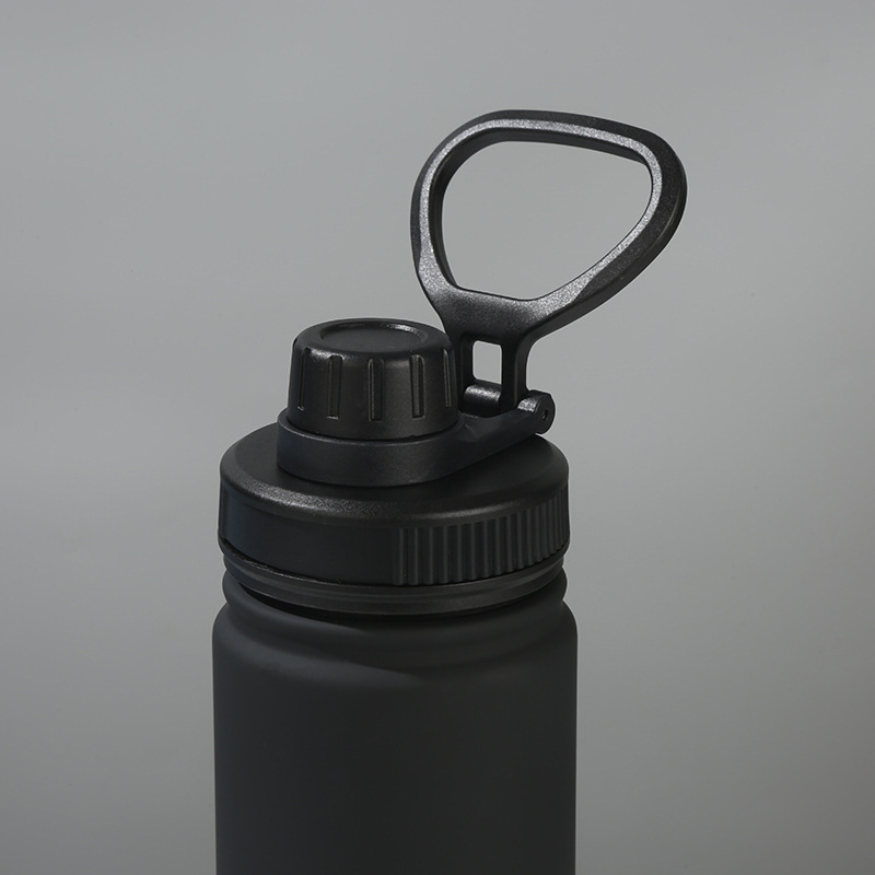 Ventas transfronterizas calientes espaciales 304 tazas de acero inoxidable tazas de agua deportivas portátiles al aire libre con anillo de hebilla kettle deportivo