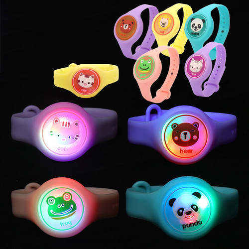 Glowing Bracelet Flash Children's Watch Cartoon Student Electronic Silicone Wristband Night Market Street Stall Supply