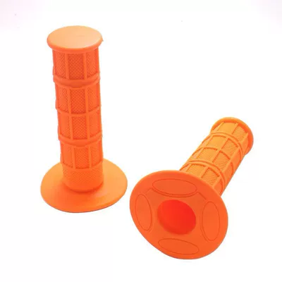 Handle cover grip cover motorcycle off-road vehicle accessories modified monochrome soft grip handle rubber handlebar rubber silicone cover (Motorcycle Handle Cover) - orange