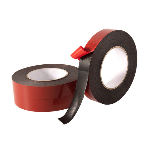 Double-sided tape for cars, 10m long, 1mm thick, PE red film, black car foam, strong foam sponge