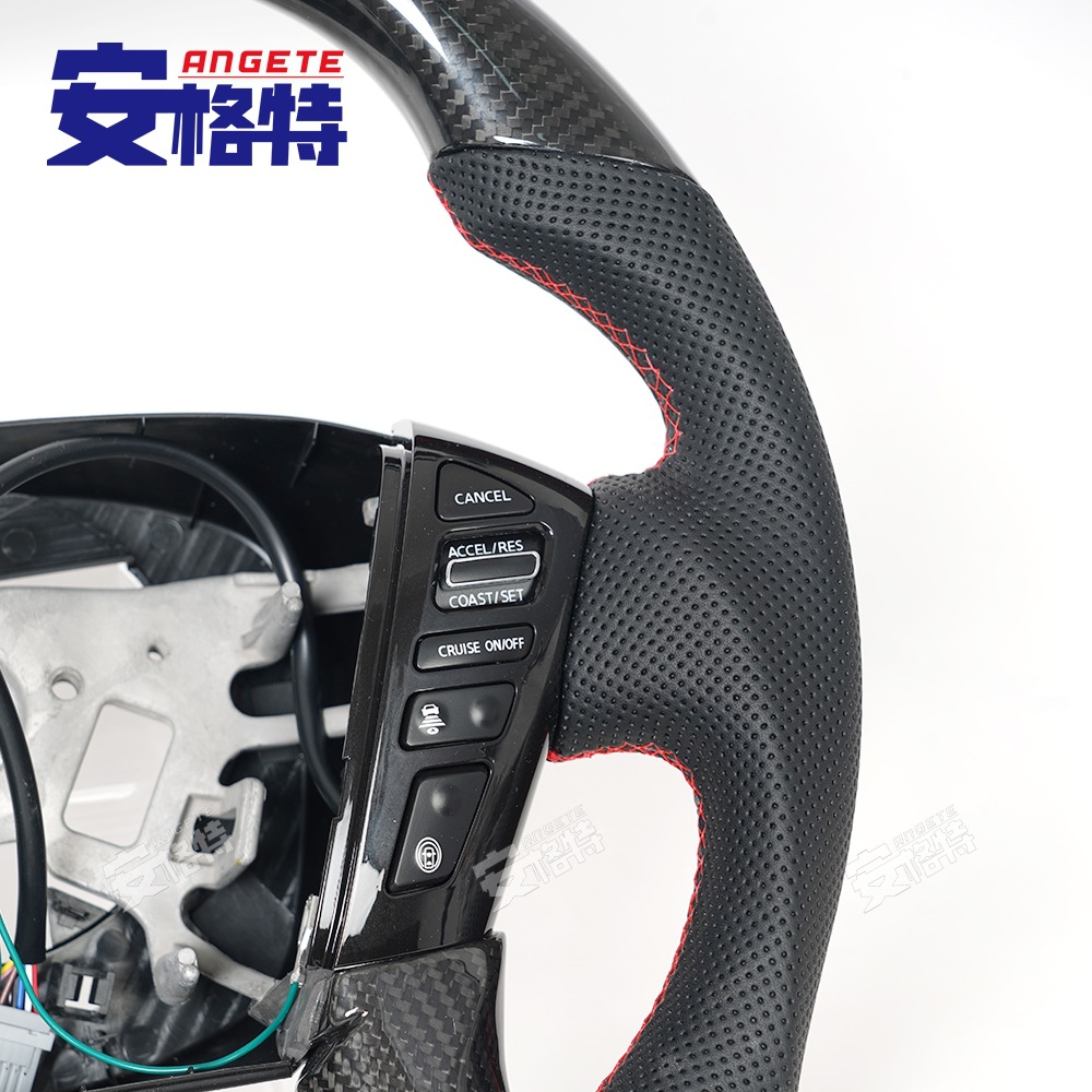 Suitable for Nissan Patrol Y62 Infiniti Qx56 Qx80 Carbon Fiber Modified Sports Car Steering Wheel