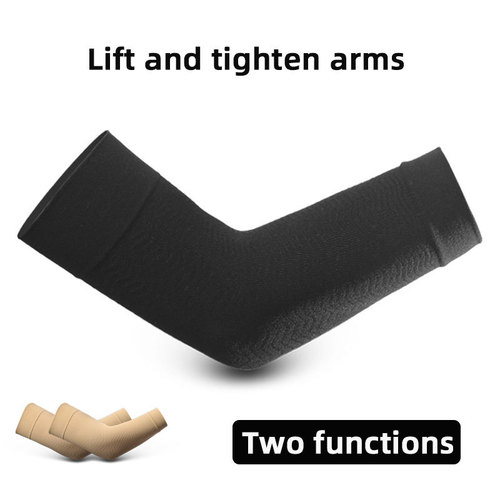 3D Shaping Beautiful Arm Knitted Arm Cover Ribbed Elastic Shrinkage Assisted Pressurized Arm Cover Slimming Thin Arm Cover