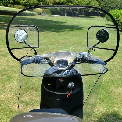 motorcycle rain cover hand guard – Motorcycle front windshield - pvc-waterproof-cover-upper-hem-large-size