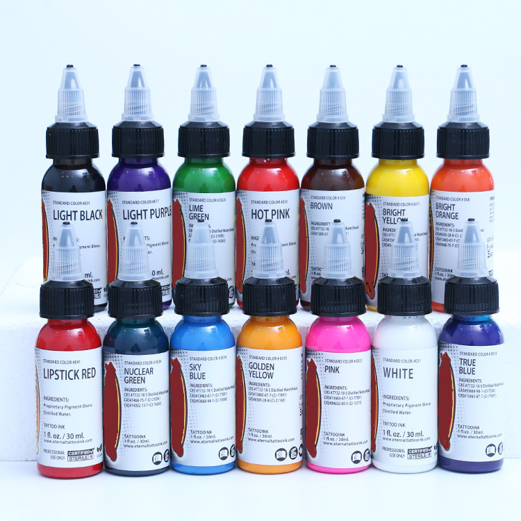 Cross-border Dingqu Itno Tattoo Practice Color 14 Color Set Tattoo Pigment Ink Monochrome Optional