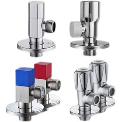 5ZV7批發冷熱三角閥熱水管八字閥門開關家用馬桶止水閥銅加厚加