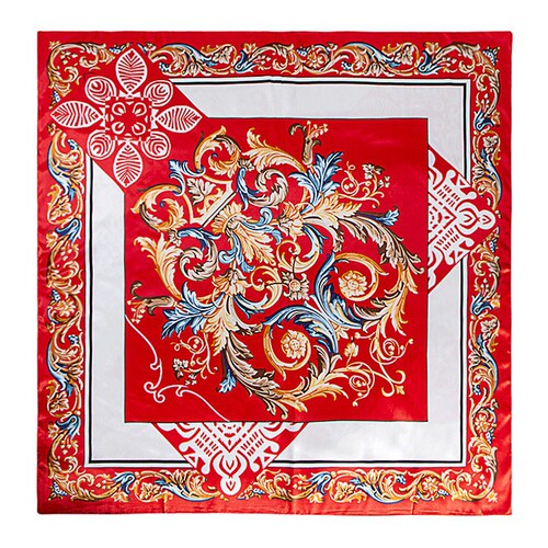 Women's Hot Selling Floral Scarf, Roman Black Gold Thread Silk Chiffon Scarf, Simulated Silk Color Gauze Sunshade Shawl and Head Scarf