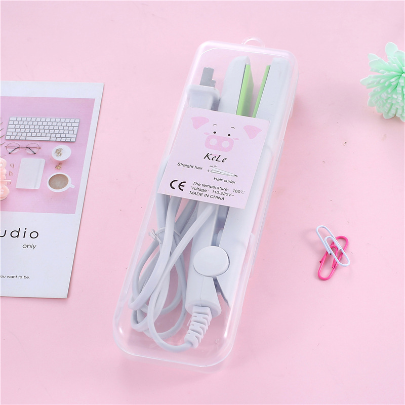 ヘアアイロンストレート女子学生ミニ小型電気クリップ直巻両用前髪ストレートヘアアイロン|undefined