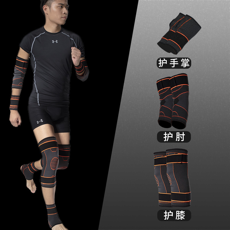 Boxeo rodilla pad muñeca almohadilla codo almohadilla Sanda traje de los hombres pierna fitness rodilla codo rodilla articulación muñeca Banco prensa caliente hombres