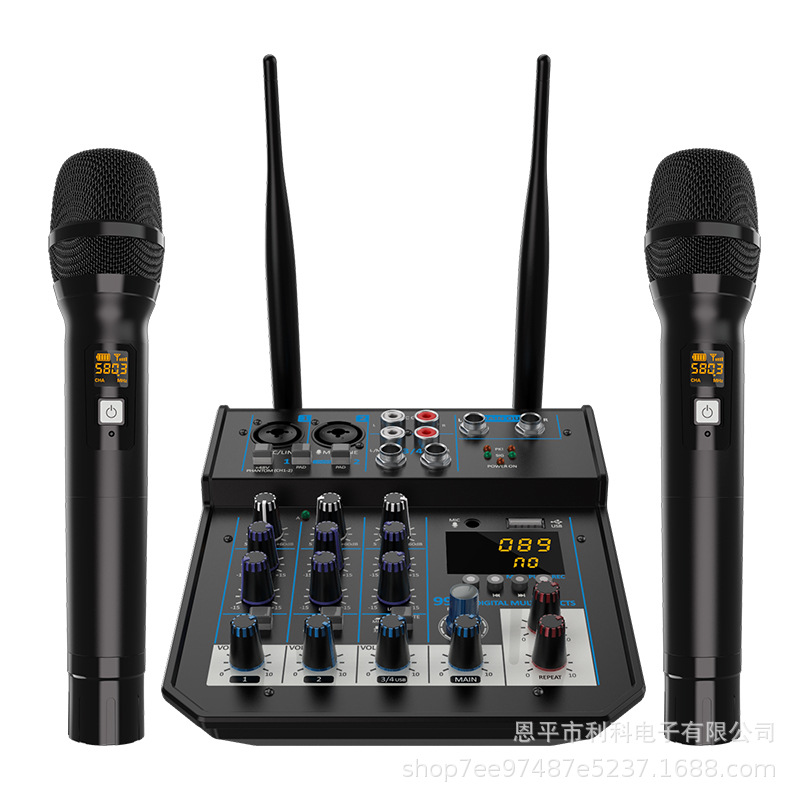 GK-05 蓝牙舞台演出直播家用小型调音台 带混响USB专业混音器