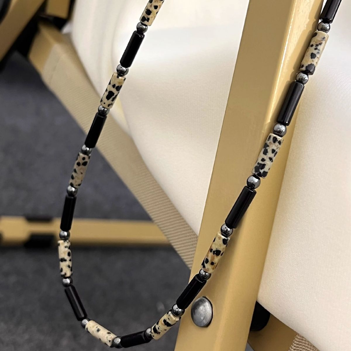 Natural Stone Beaded Necklace For Men Trendy Niche Style Accessory_voghion.com