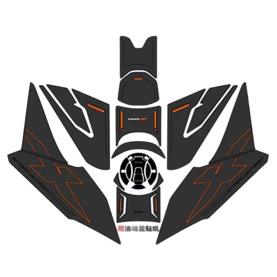 Motorcycle engine and accessories – rubber fuel tank stickers, accessories, thickened