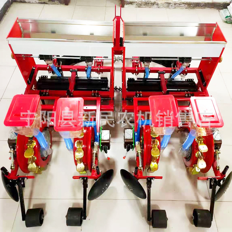 玉米谷物高粱绿豆起垄播种施肥铺膜一体机2行3行4行可加喷药滴灌