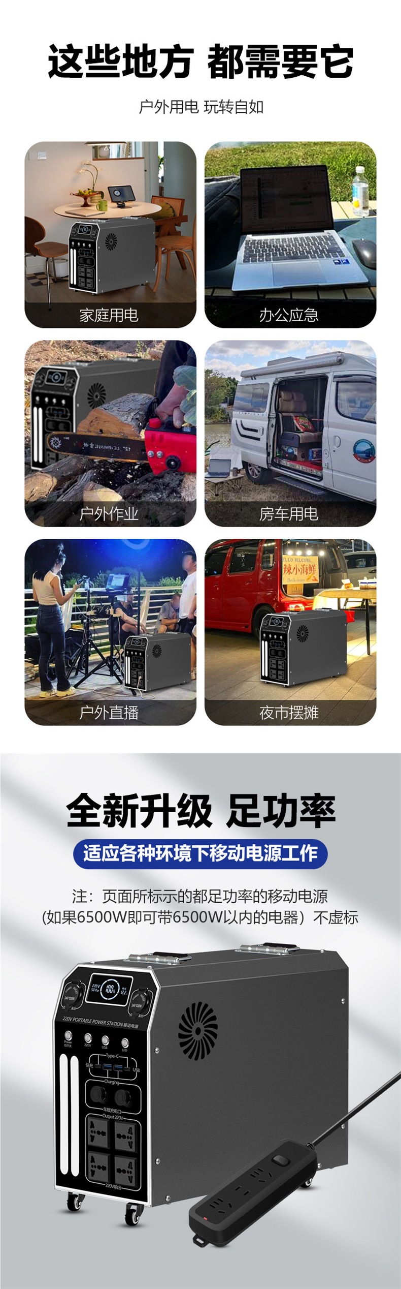 Outdoor portable power bank 220V Ningde Era large-capacity household portable high-power RV energy storage battery