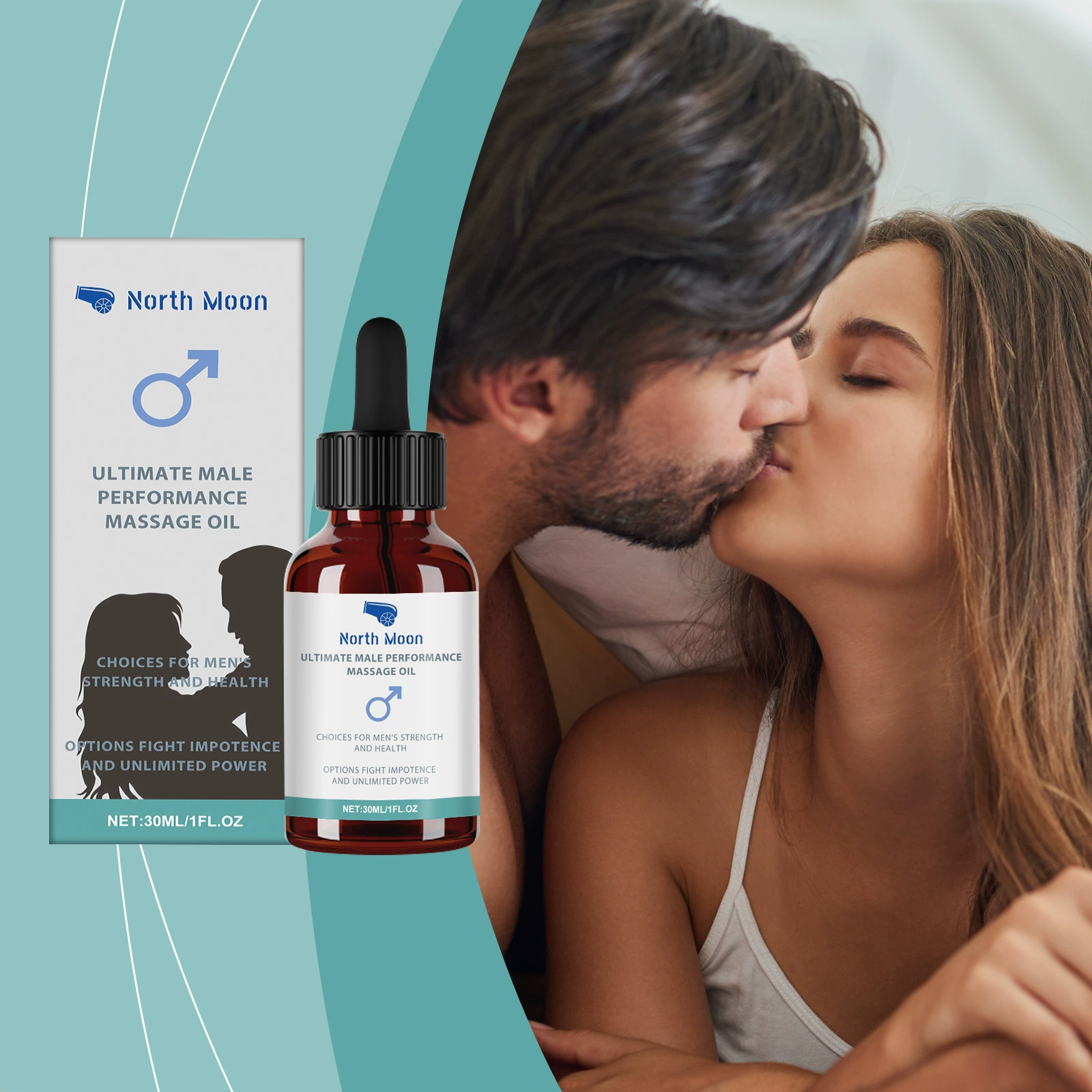 North Moon Мужское массажное масло эффективно питает организм ежедневно повышает жизненную силу Подходит для непрерывного использования