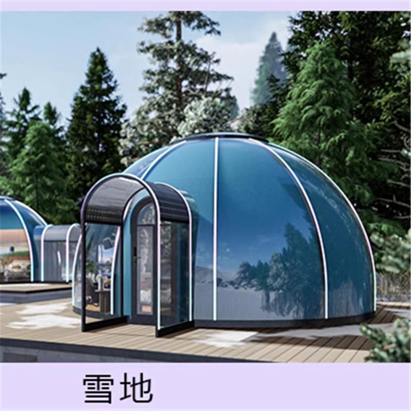 Red al aire libre PC estrella habitación burbuja tienda de campaña transparente vidrio punto escénico restaurante jardín villa sala de sol móvil