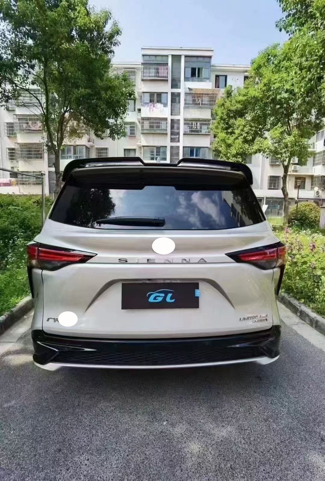 Suitable for Toyota Sienna Sienna Streamer with Light Tail Wing Sienna Grevia Fixed Wind Wing Modification