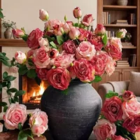 1688节日限定仿真玫瑰_万圣节复古批发