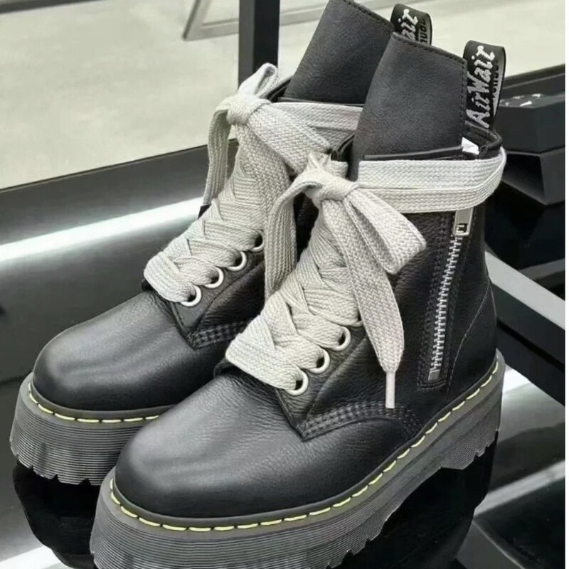Cross-Border Autumn and Winter New Style Martin Boots for Men and Women, Couple Style Short Boots, Leather Boots, Snow Boots, Flat Boots, Long Boots, Dr. Martens