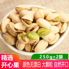 开心果袋装250g新货原色无漂白特大颗粒年货干果坚果孕妇零食批发