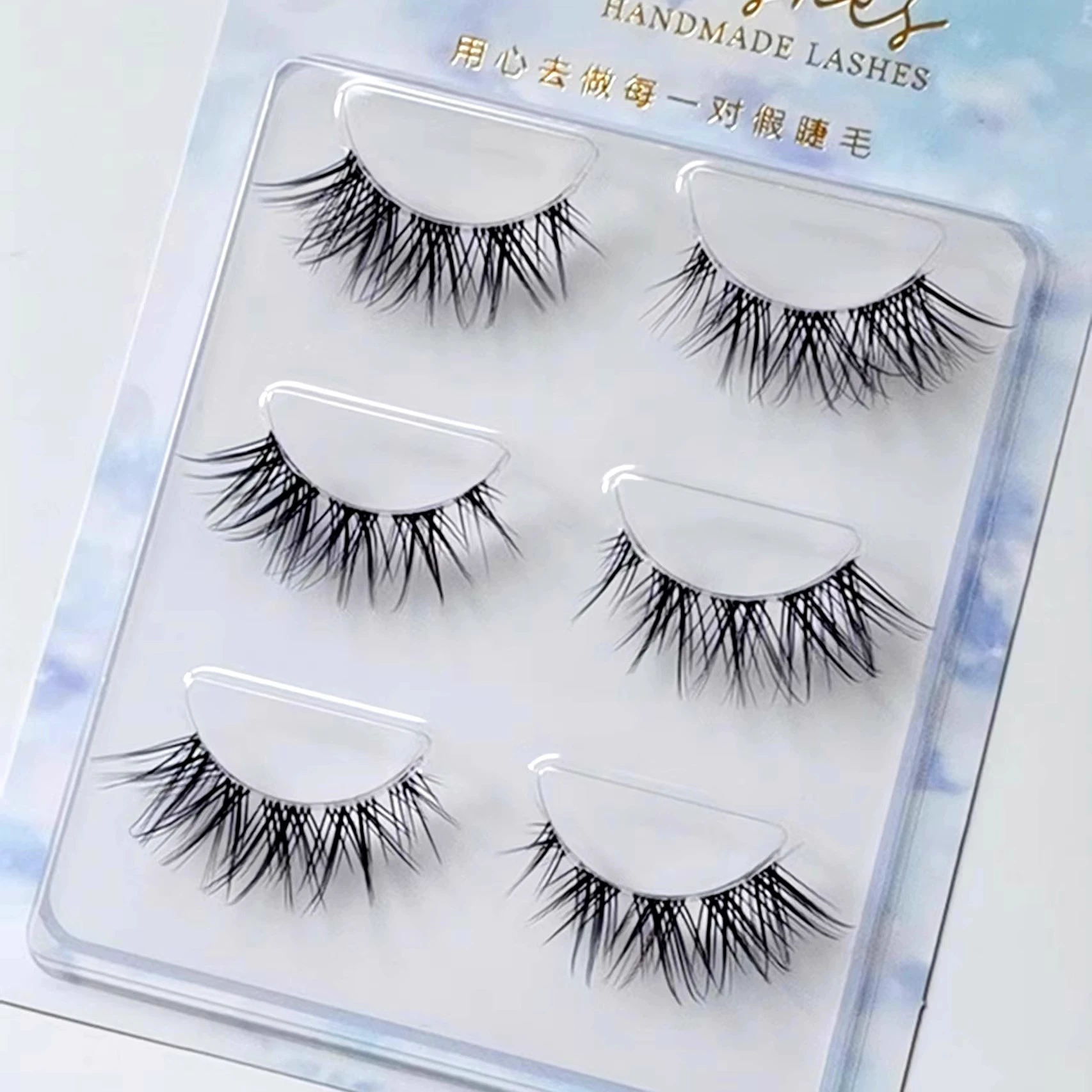Прозрачные стебли, мягкие и тонкие стебли, наlashes, естественно густые перекрёстные имитации тайского макияжа Чистая лента ресниц