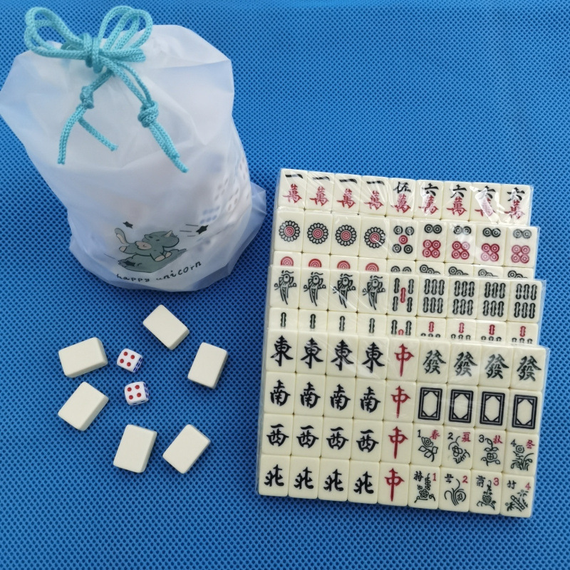 Mini mini mahjong doméstico portátil pequeño tarjeta mahjong dormitorio mini mahjong mini juego completo de tarjetas de mahjong en línea