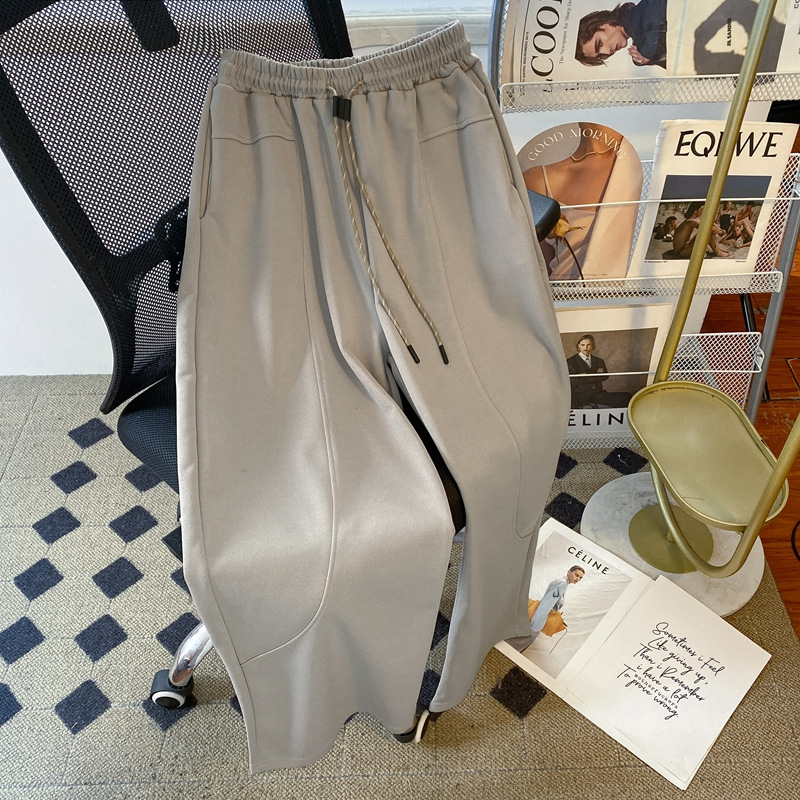 Pantalones Deportivos de Tiro Alto y Corte Recto para Mujer, Cintura Alta, Corte Holgado, para Otoño