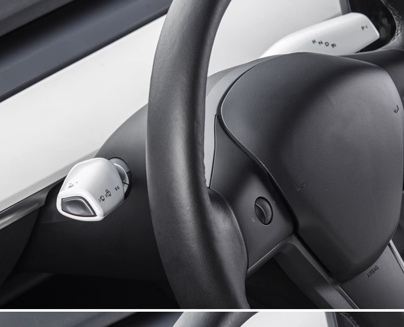 Suitable for Tesla Model3/Y gear rod cover interior decoration handle decorative patch carbon fiber lever modification ya accessories