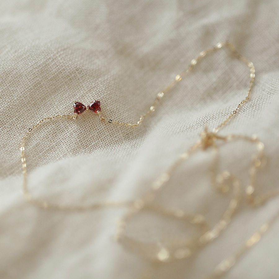 All Seasons Season 1 Piece 925 Sterling Silver Bow Knot 925 Sterling Silver Cable Chain Necklace