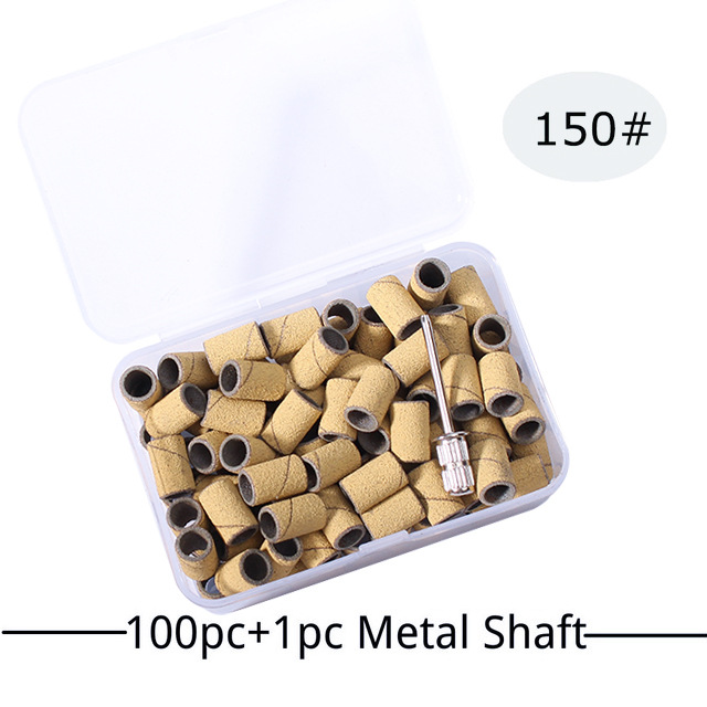 Color manicura molienda cabeza púrpura anillo de arena manicura anillo de arena máquina de pulir dedicado 100 unids/caja