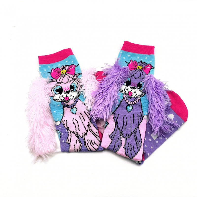 Transfronterizos en línea popularidad de los niños joyas calcetines personales tendencia de dibujos animados arco perro calcetines princesa al por mayor calcetines