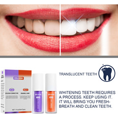 EELHOE V34 Fresh White Toothpaste Purple Orange Toothpaste Repairs Teeth Repairs Oral Cleanses Teeth Stains