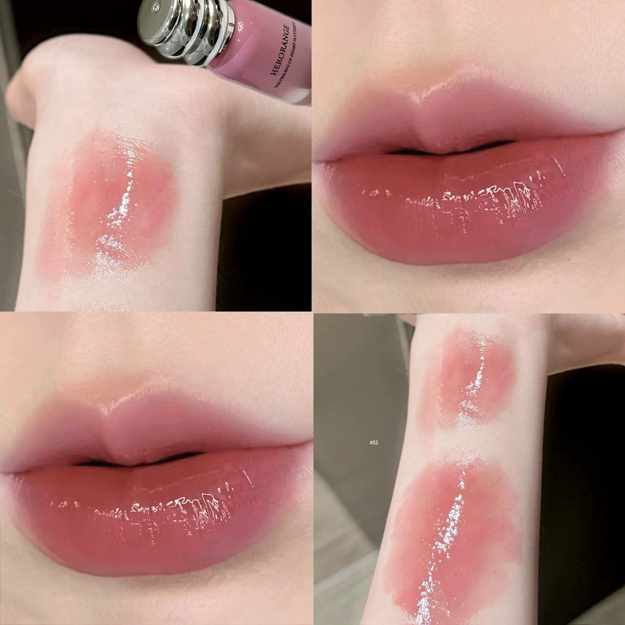 Глянцевая помада-сияние HERORANGE Mirror Yang Xinyue Qin Color Lip Glaze увлажняющая, освежающая, не липнет, стойкая, нежная и осветляющая помада-блеск для губ