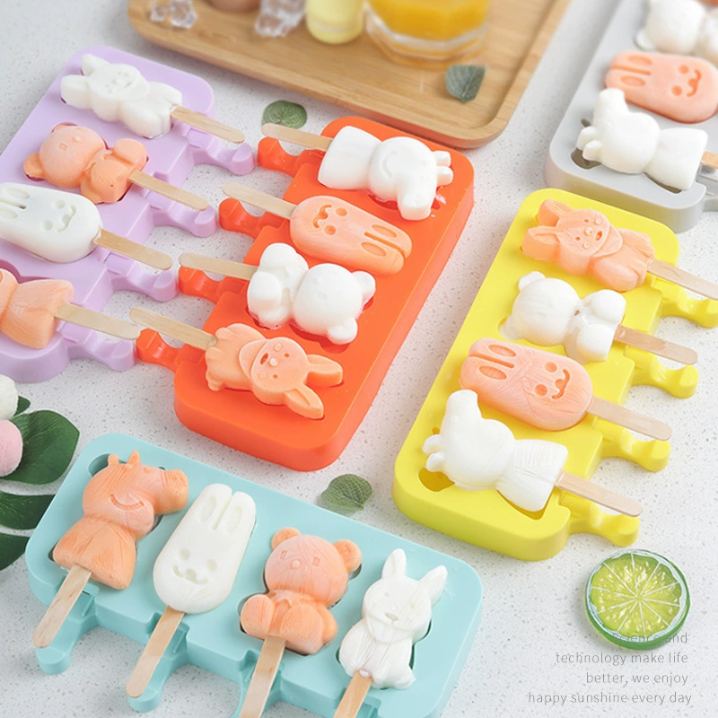 Трансграничная силиконовая форма мороженого желе соединенных кубиков льда эскимо мультфильм DIY мороженое мороженое