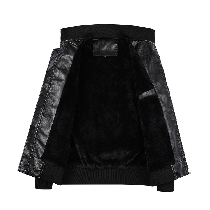 Chaqueta de cuero de hombre transfronteriza primavera y otoño retro chaqueta de cuero pu abrazadera MA 1 abrazadera de locomotora de piloto de la fuerza aérea