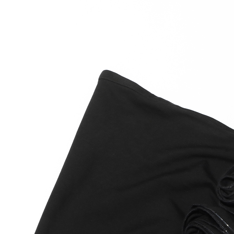 Women's Clothing Fashionable Elegant Solid Color Tie-Neck Top With High-Waist Slit Skirt Set - Chic Women's Outfit For Casual & Evening Wear​​_ecoleips.com