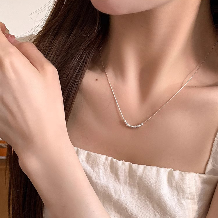 韓国版の不規則なブロークンシルバープレート925シルバーの同じスタイルのブレスレットレディースネックレスレディースインシンプルニッチハイエンド多用途|undefined