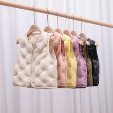 90白鸭绒儿童羽绒服圆点马甲内胆背心羽绒薄款秋冬保暖无袖可外穿