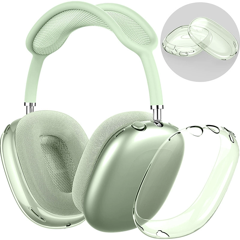 TPU прозрачный чехол для AirPods Max с крышкой на луче защиты, универсальные цвета