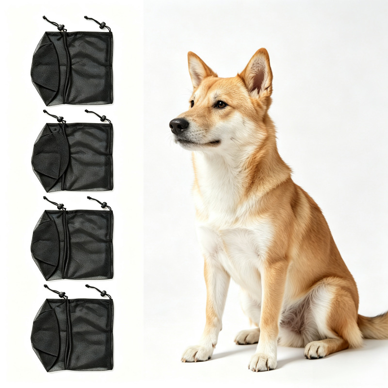 Dog protective mask to prevent pet facial injuries, suitable for hiking and outdoor adventures, breathable protective veil