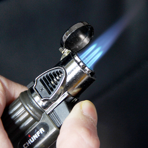 Creative three-spray head gas welding gun micro spray gun direct windproof pen-type small spray gun igniter lighter for men