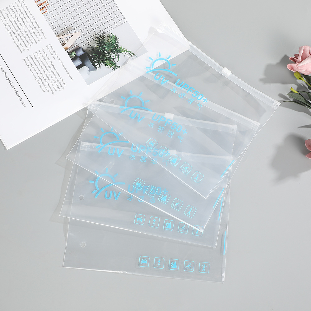 Bolsa con cremallera de ropa Bolsa con cremallera de crisantemo pequeño Bolsa de embalaje de camiseta Bolsa de ropa interior Bolsa de ropa PE esmerilada pequeña bolsa ziplock