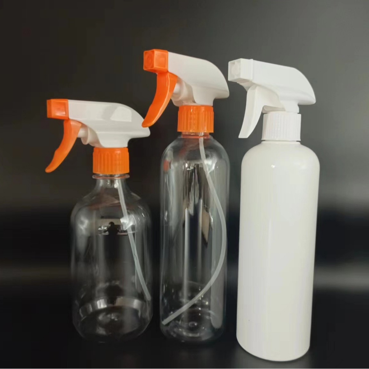 厂家500ml圆柱透明色喷雾瓶 塑料瓶 化妆品包装瓶 分装瓶子批发