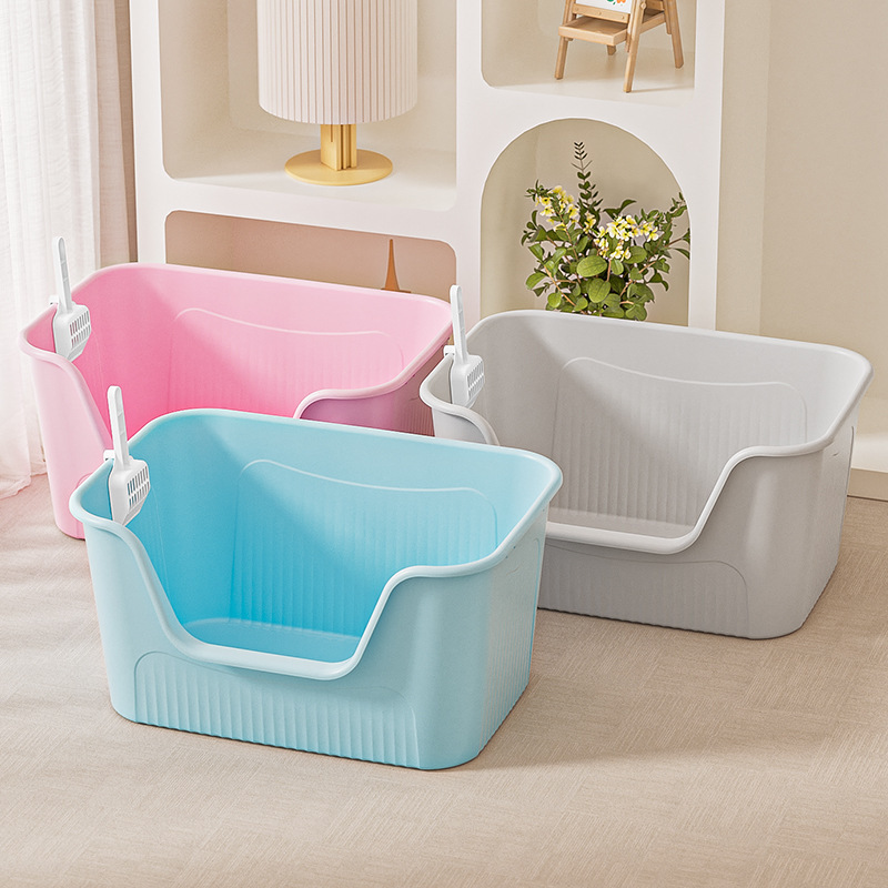 特大抗スプラッシュ猫トイレ子猫特大オープン猫トイレ猫トイレペット用品卸売|undefined