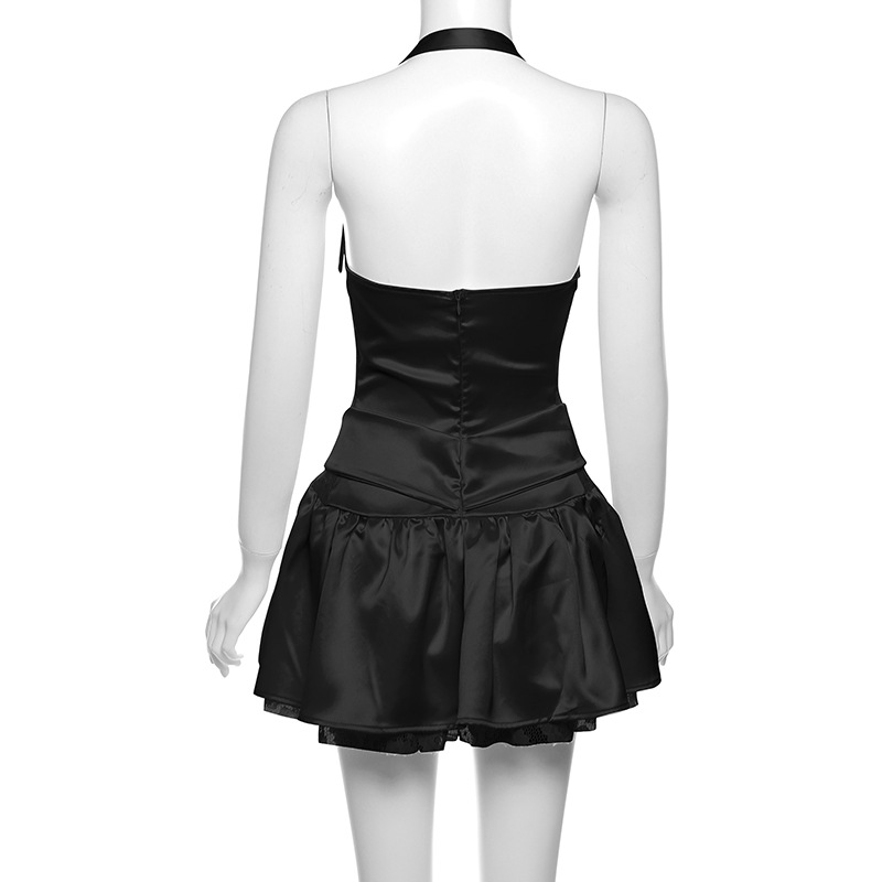 Summer Women Clothing Sexy Bow Halter Backless Slim Dress Women